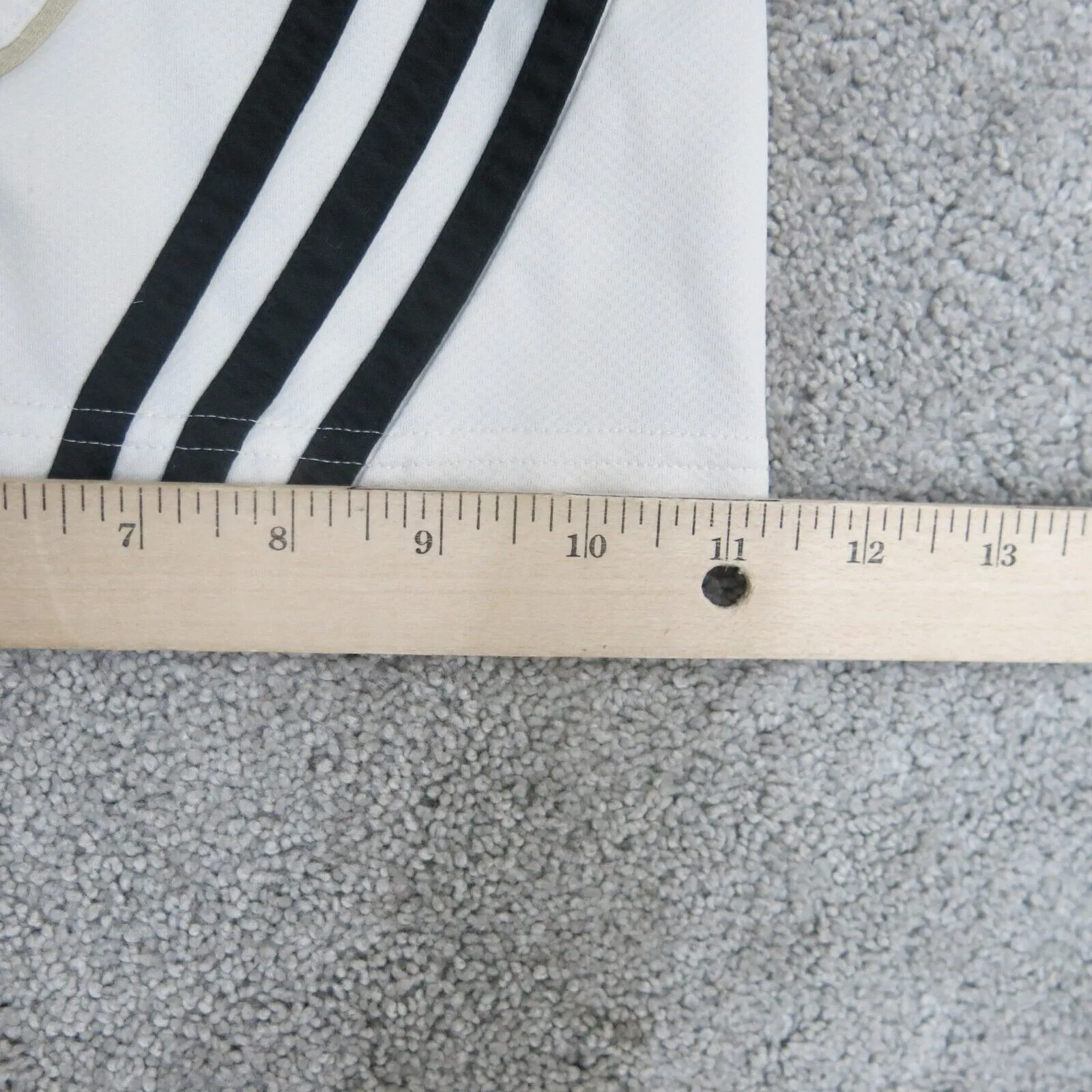 Adidas Shorts Mens Small White High Rise Black Stiped Athletics Shorts Sports
