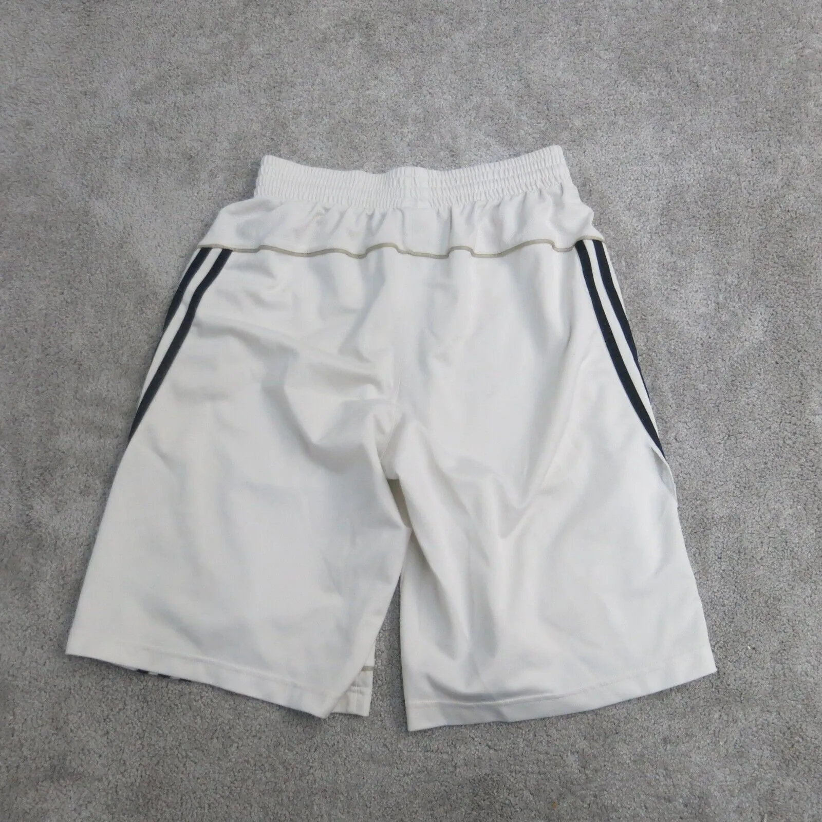 Adidas Shorts Mens Small White High Rise Black Stiped Athletics Shorts Sports