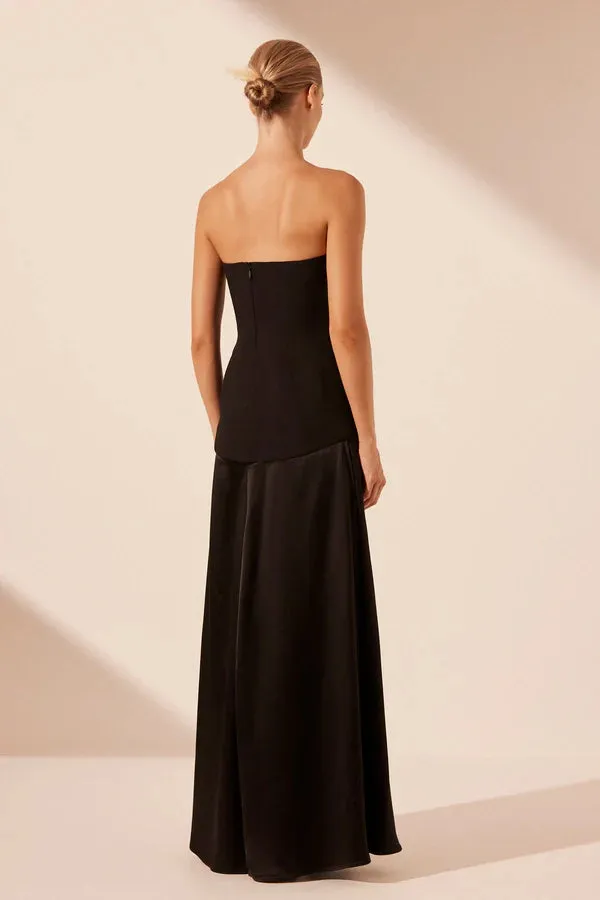Adri Strapless Panelled Maxi Dress