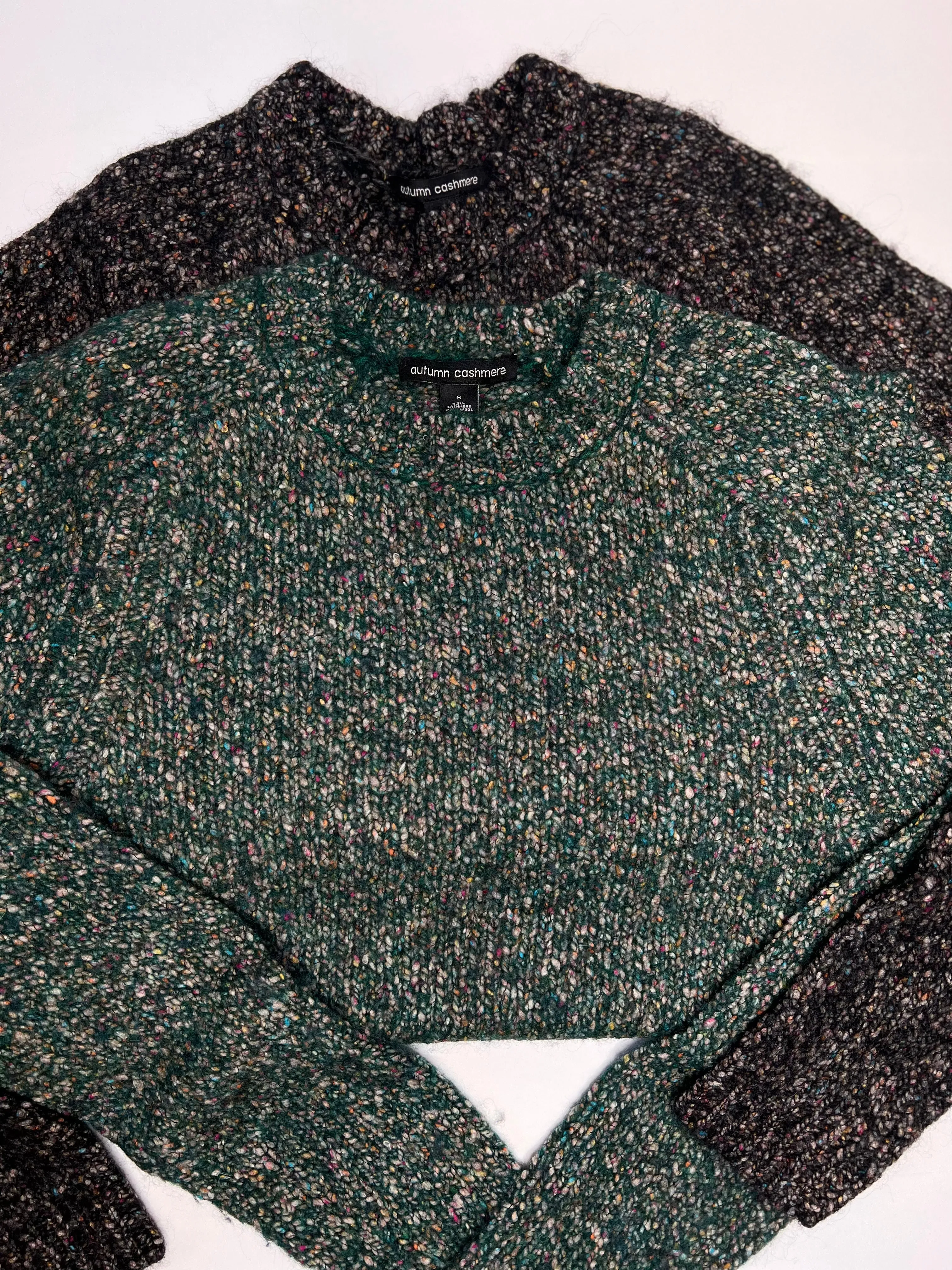 AUTUMN CASHMERE ITALIAN SADDLE CREW - 2 COLORS