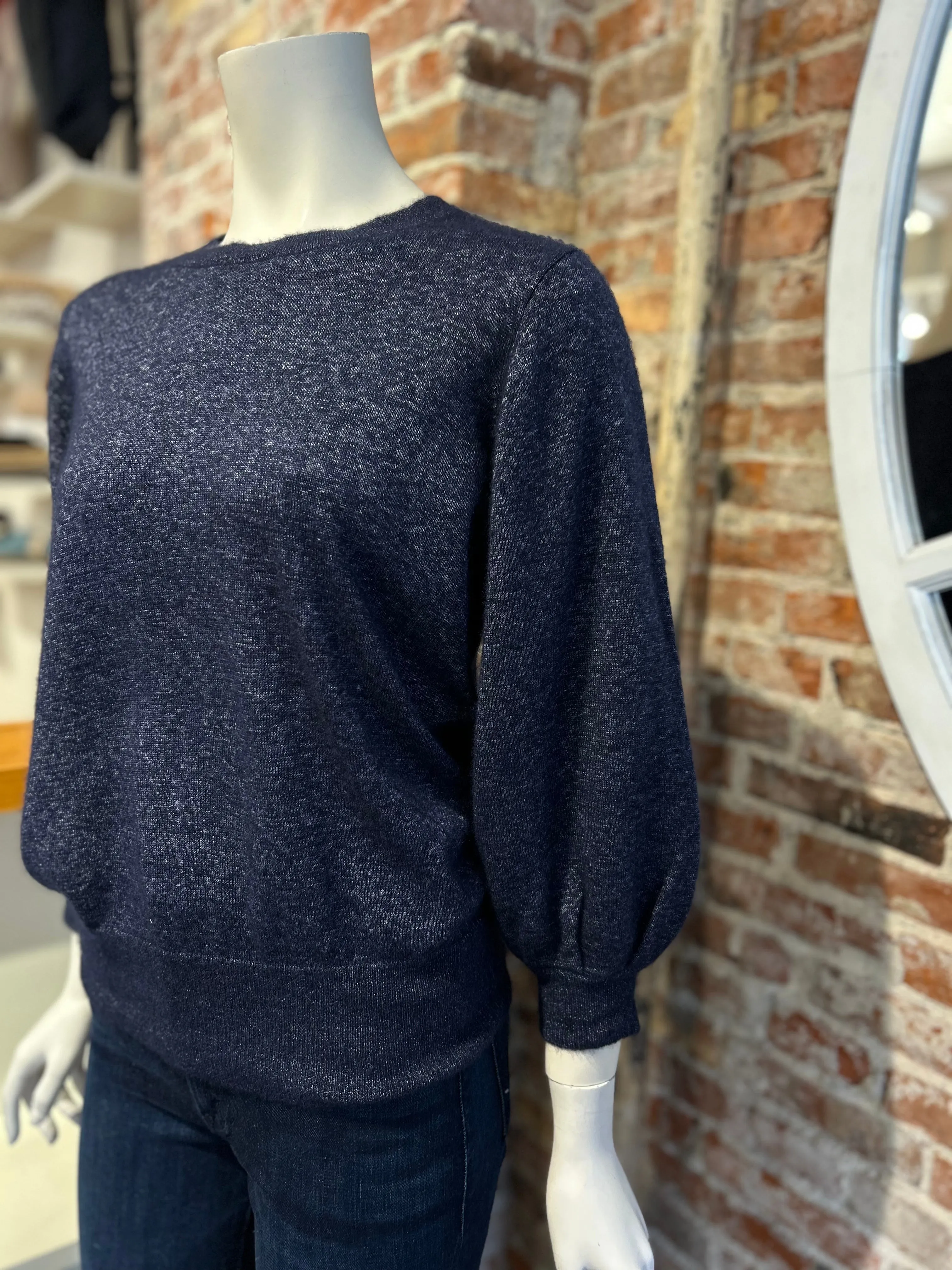 AUTUMN CASHMERE PUFF 3/4 SLEEVE CREW