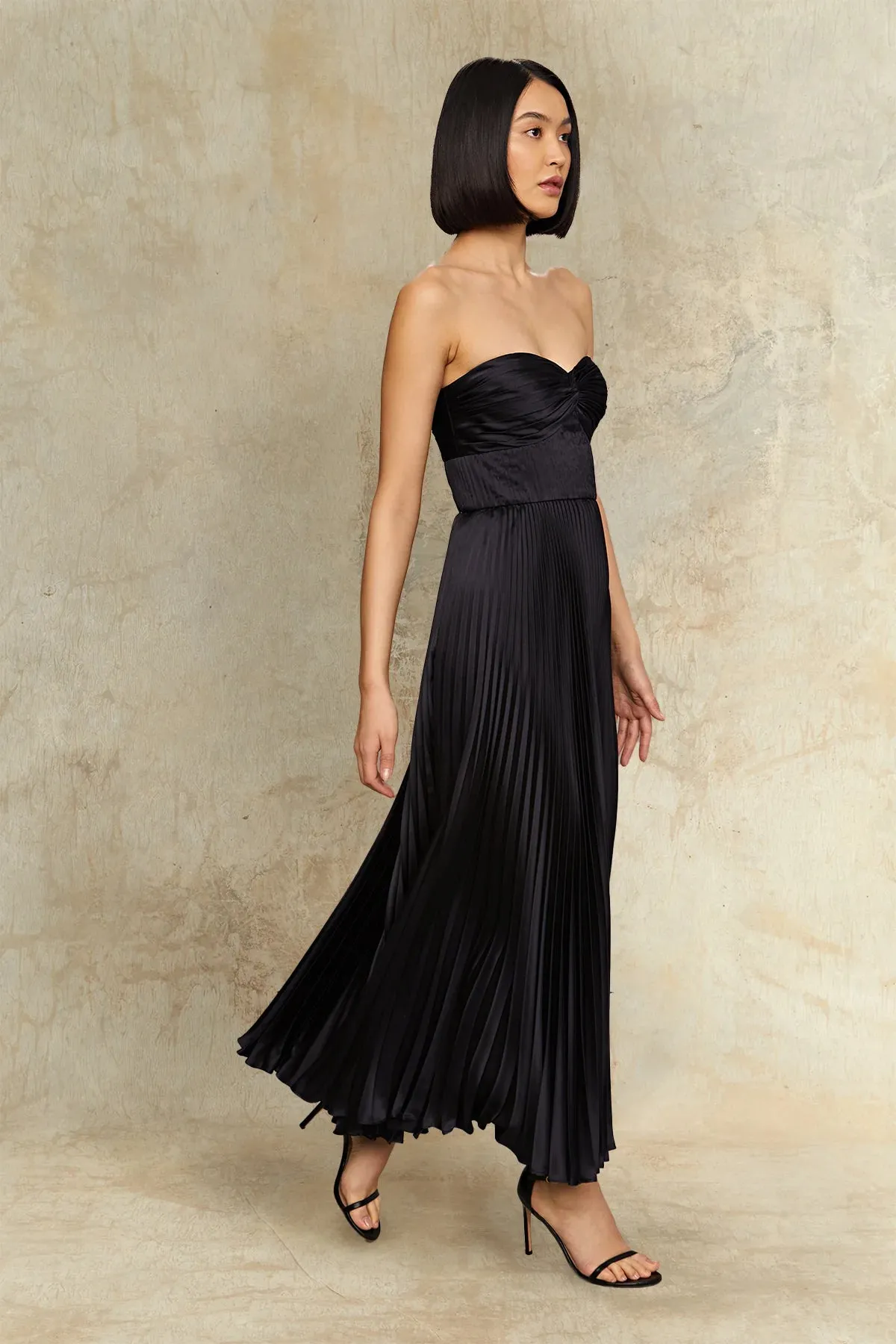 Belle Pleated Midi Dress