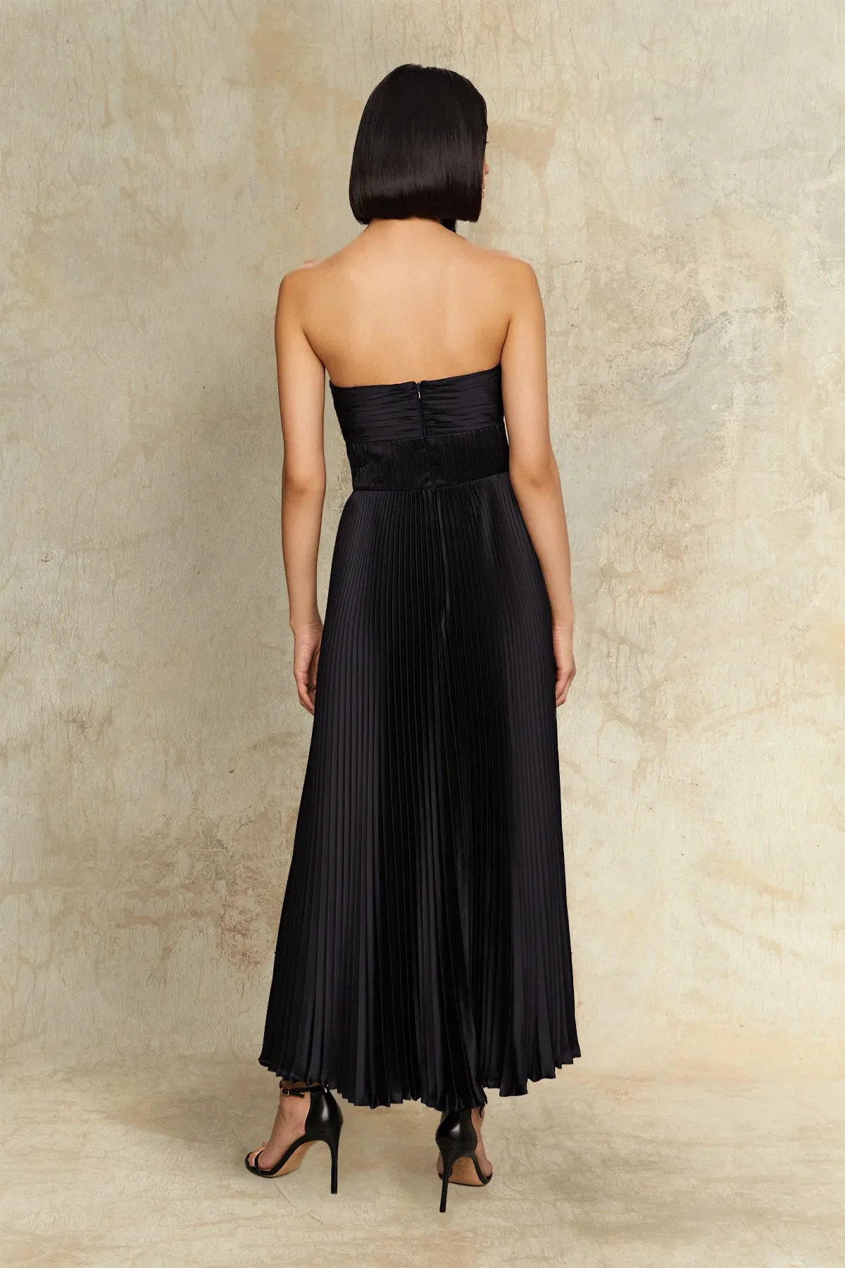 Belle Pleated Midi Dress