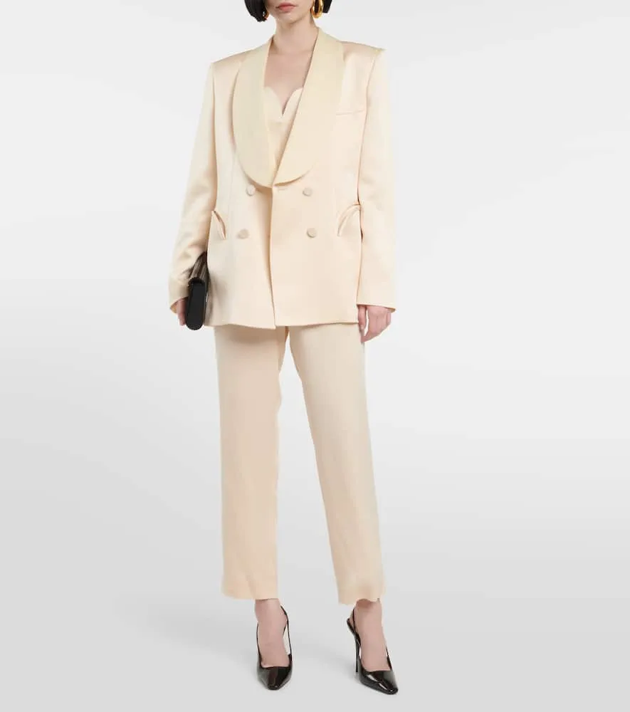 Blaze Milano Milano Bridal Smoking satin blazer