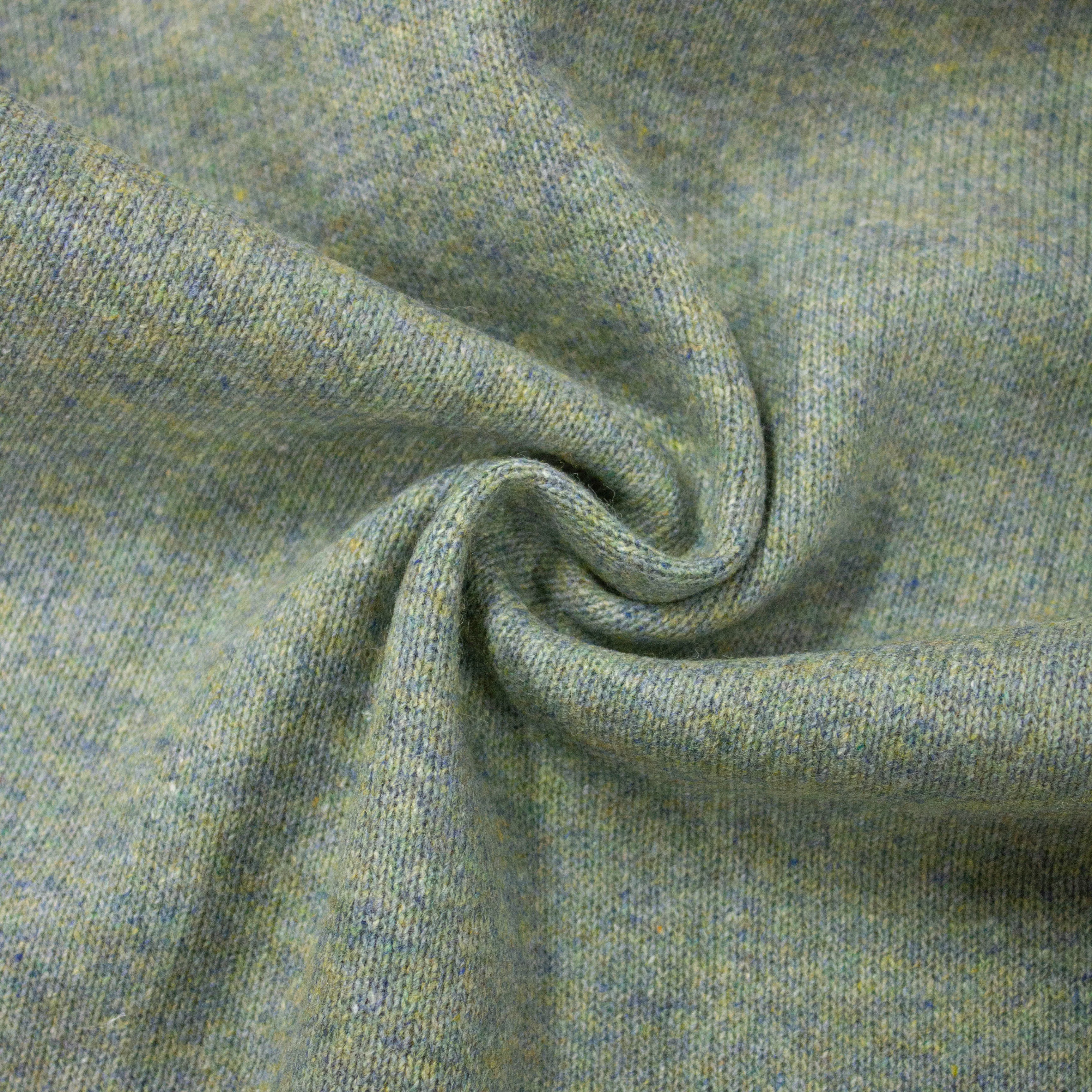 Britta Green/Blue Double Face Wool Blend Jersey SHOWROOM SAMPLE 34CM X 60CM