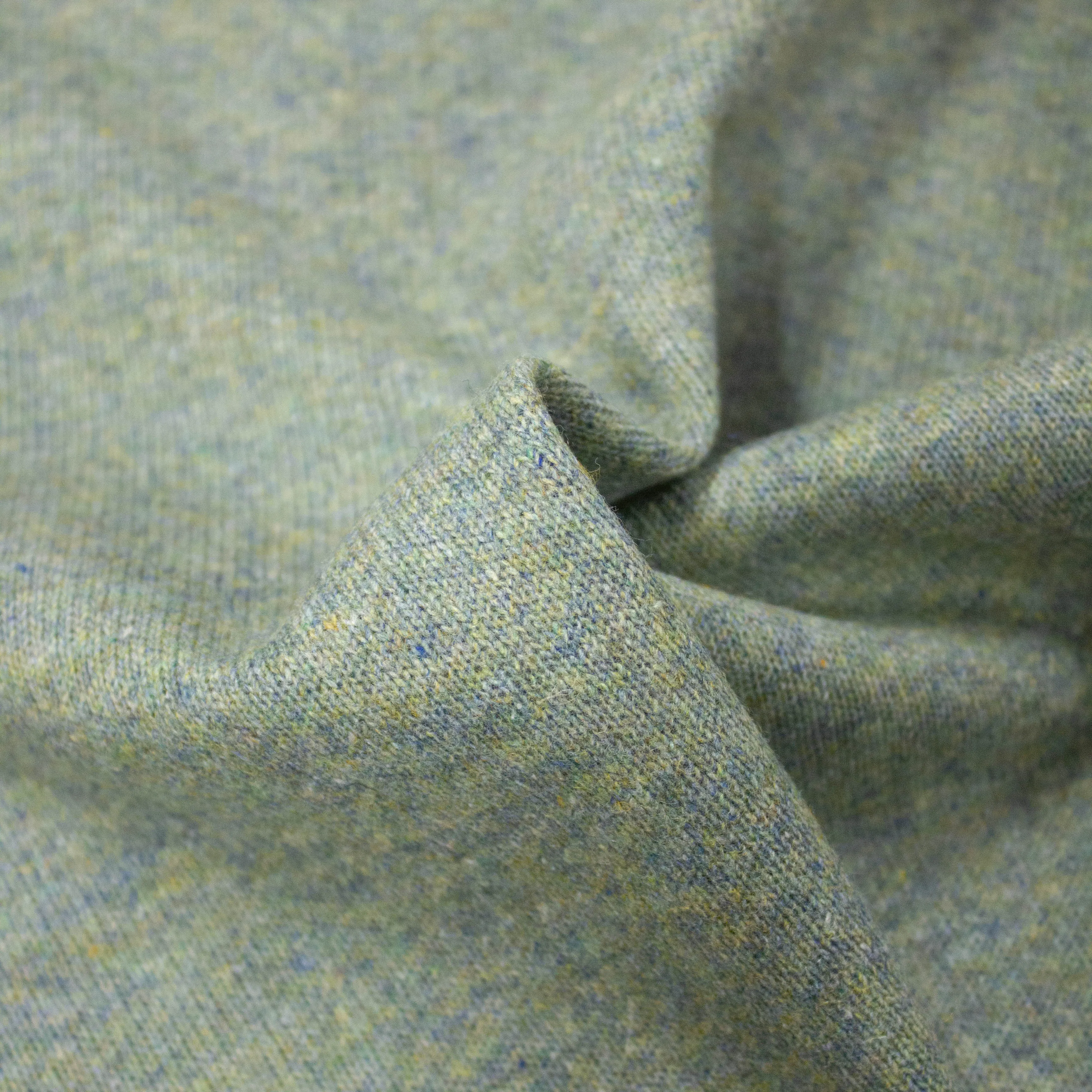 Britta Green/Blue Double Face Wool Blend Jersey SHOWROOM SAMPLE 34CM X 60CM