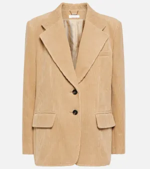 Chloe Single-breasted cotton corduroy blazer