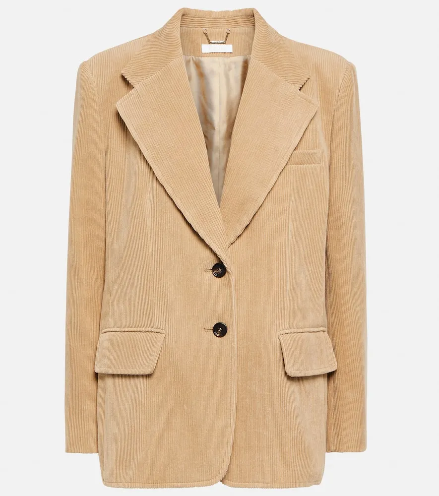 Chloe Single-breasted cotton corduroy blazer