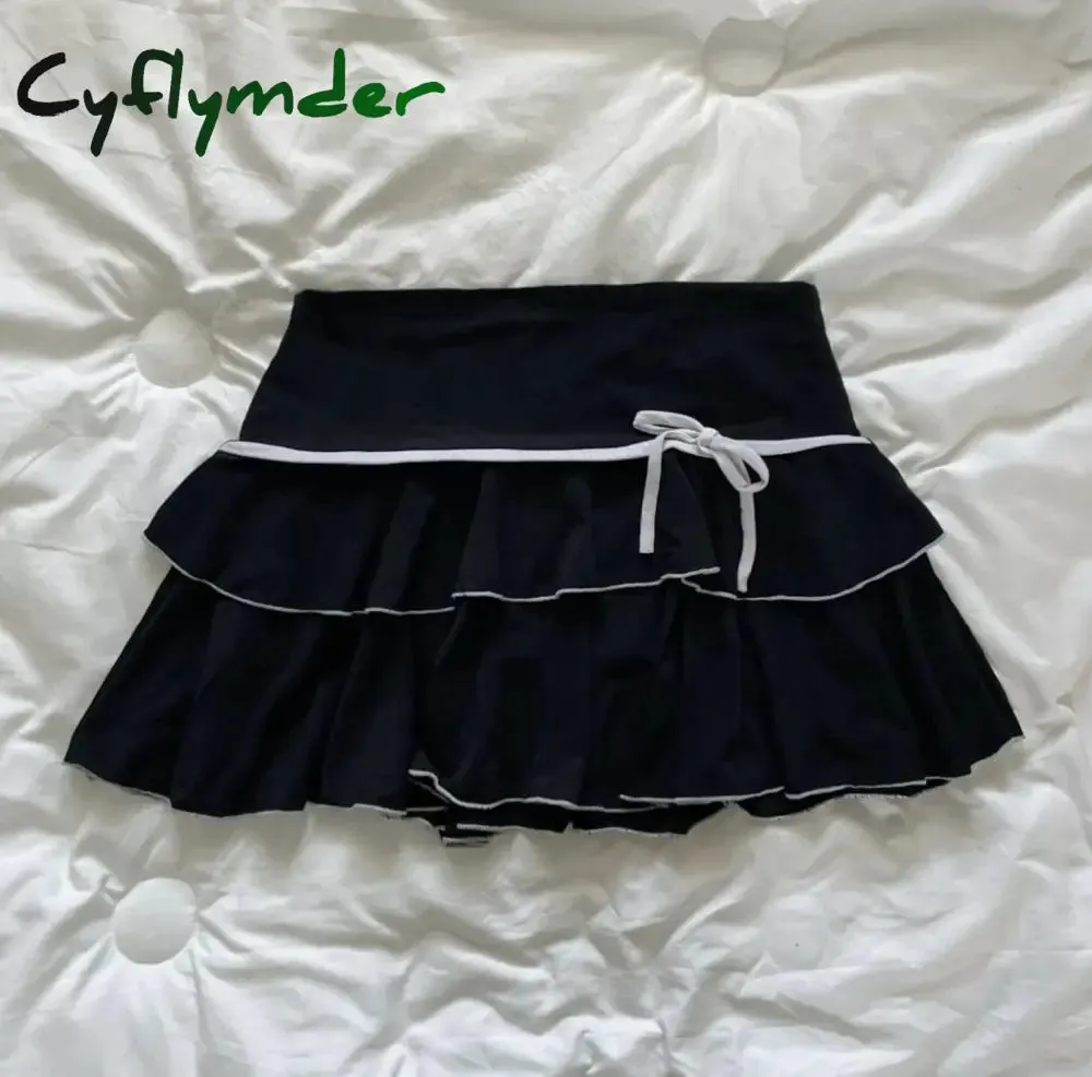 Cyflymder Hotsweet Spice Girls Mini Short Skirts Design Y2k Spot Printing Bow Kawaii Cute Vintage Harajuku Hottie High Street Fashionable