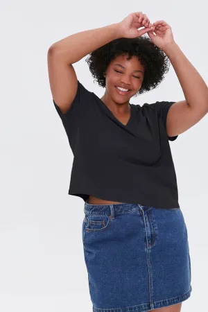 Forever 21 Organic Cotton Oversized Basic T-Shirt black