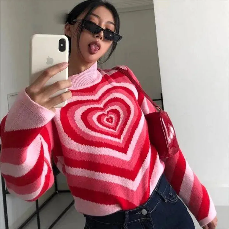 Heart Sweater Y2K