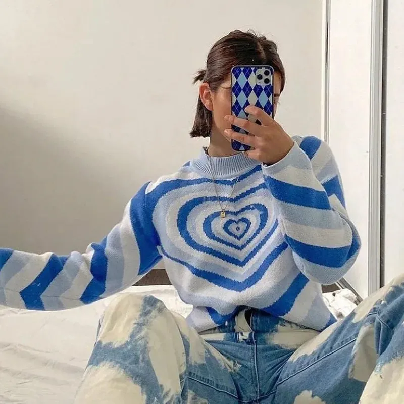 Heart Sweater Y2K