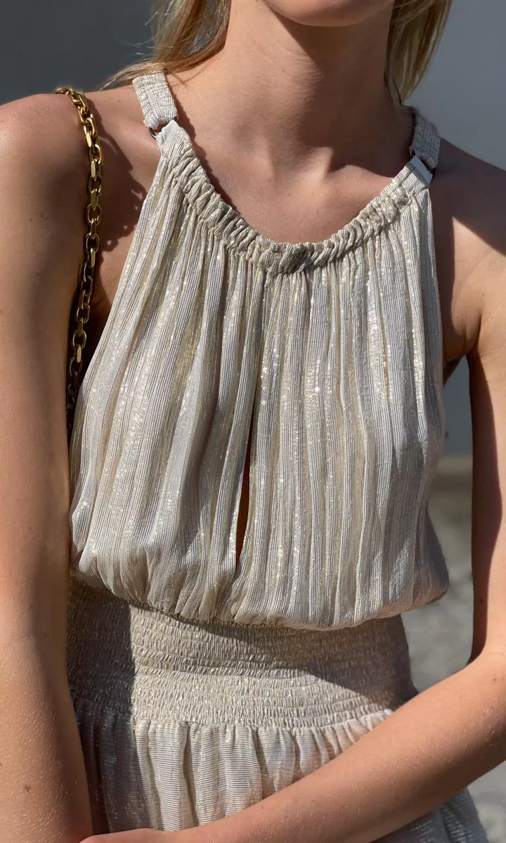 HOSS Gold Lurex Best Life Dress