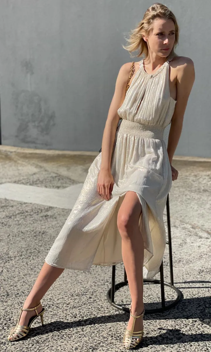 HOSS Gold Lurex Best Life Dress