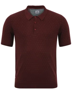 Le Shark Joseph burgandy knitted polo