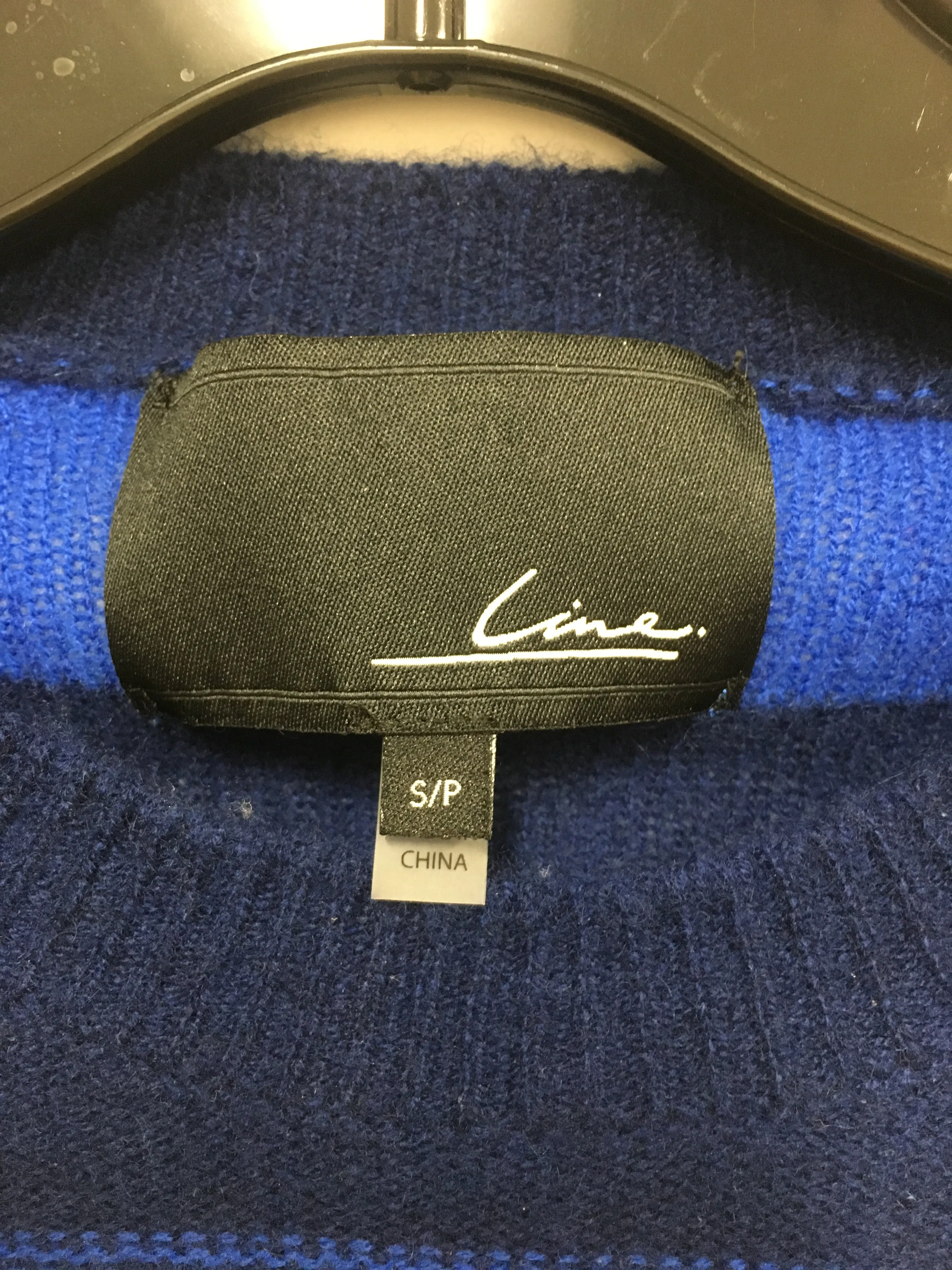 LINE Knitwear Striped Cashmere Midnight Sweater - Size Small/Petite