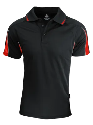Mens Eureka Polo Black/Red
