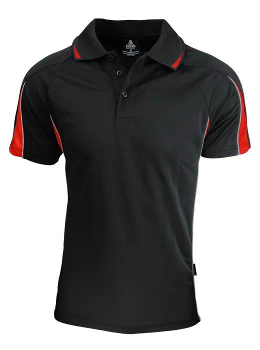 Mens Eureka Polo Black/Red