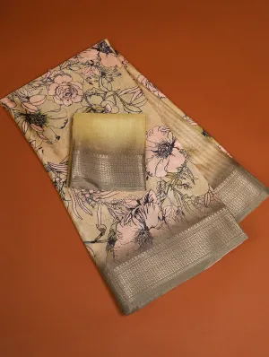 Mesmerizing Mehendi Green Dola Silk Saree with Zari Border