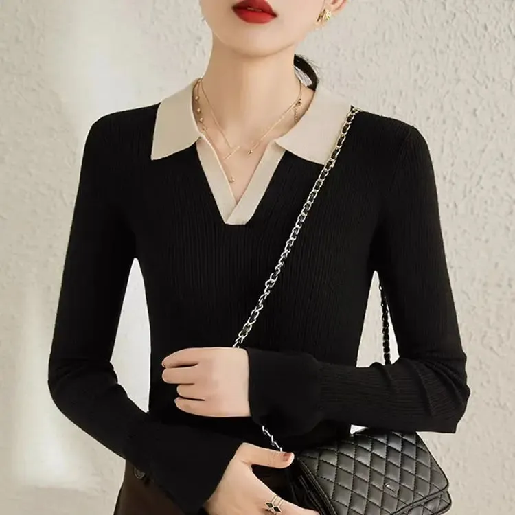 Polo Collar Knitted Sweaters