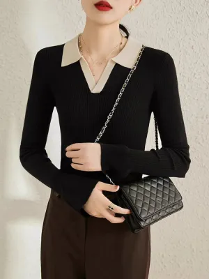 Polo Collar Knitted Sweaters