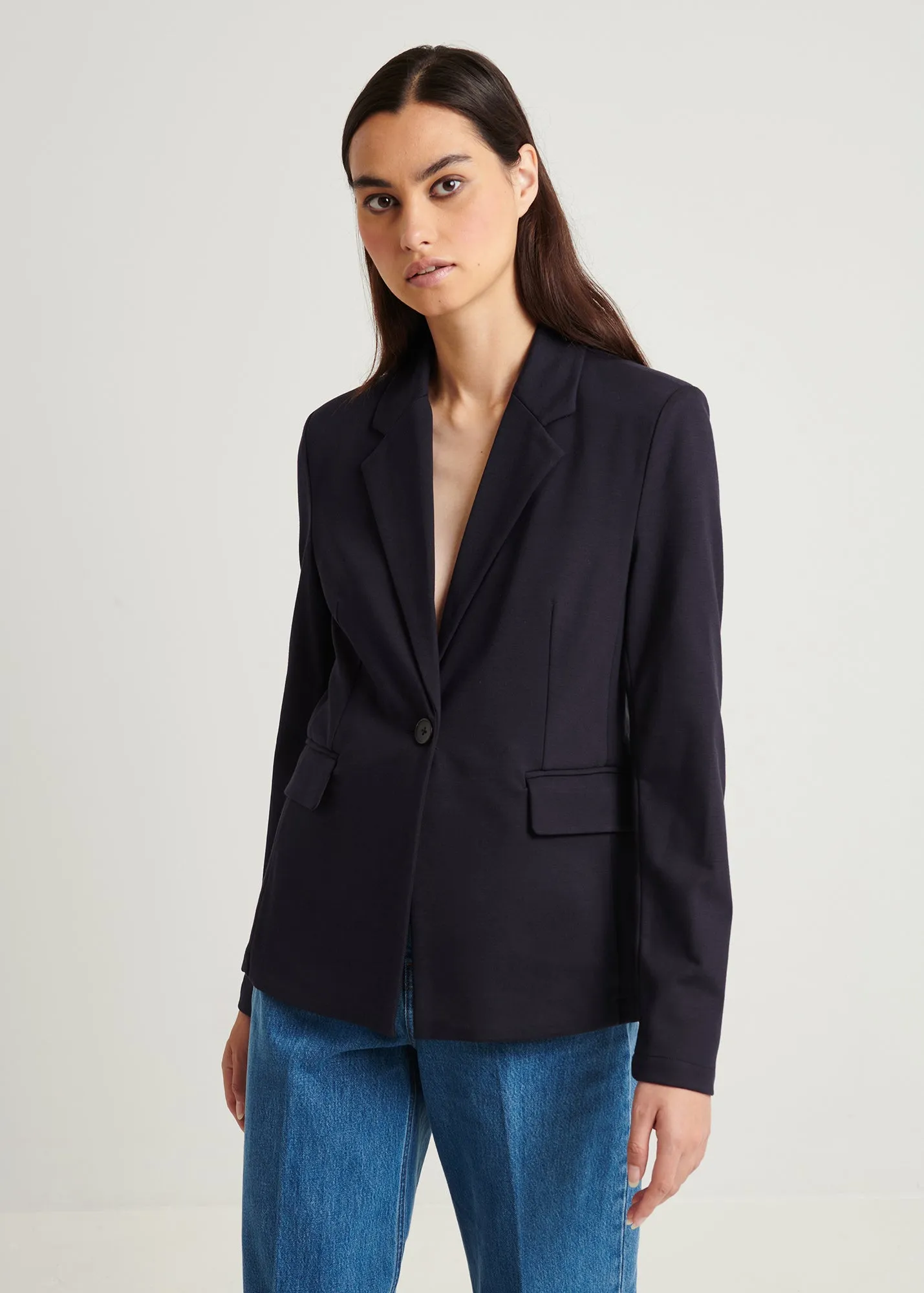 Ponte Single Breasted Blazer