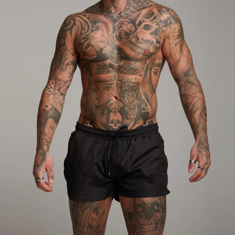 swimwear brief pants Sports Running swimming suite men Gym Male Beach short bag Quick Drying color