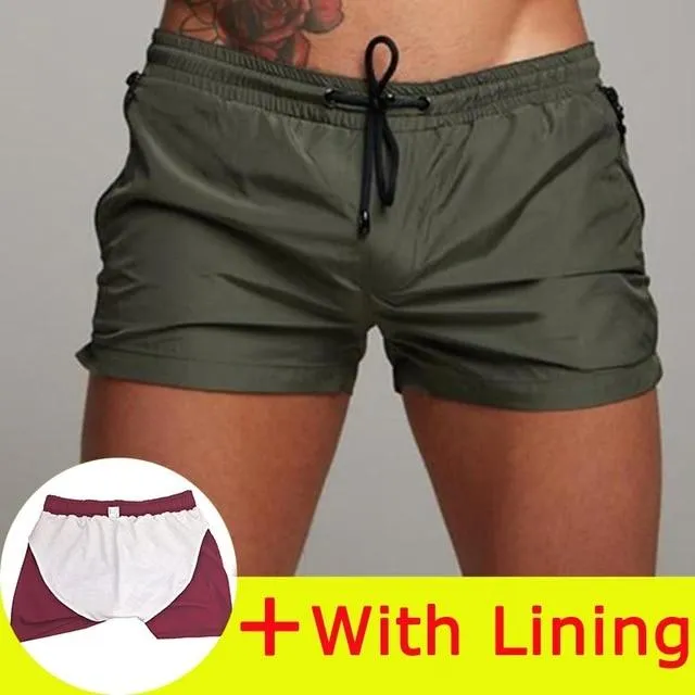 swimwear brief pants Sports Running swimming suite men Gym Male Beach short bag Quick Drying color