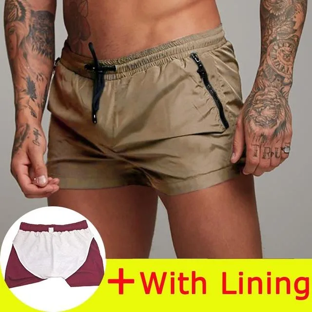 swimwear brief pants Sports Running swimming suite men Gym Male Beach short bag Quick Drying color