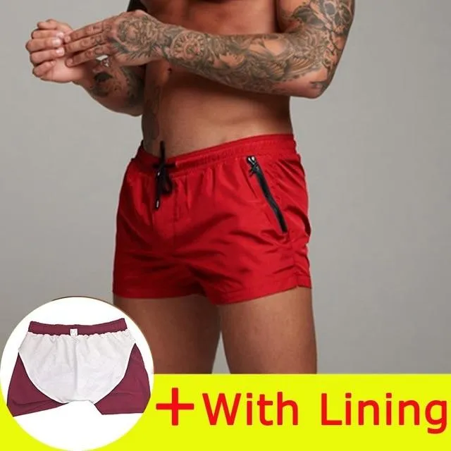 swimwear brief pants Sports Running swimming suite men Gym Male Beach short bag Quick Drying color