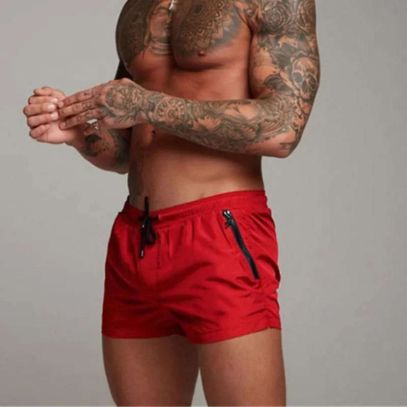 swimwear brief pants Sports Running swimming suite men Gym Male Beach short bag Quick Drying color