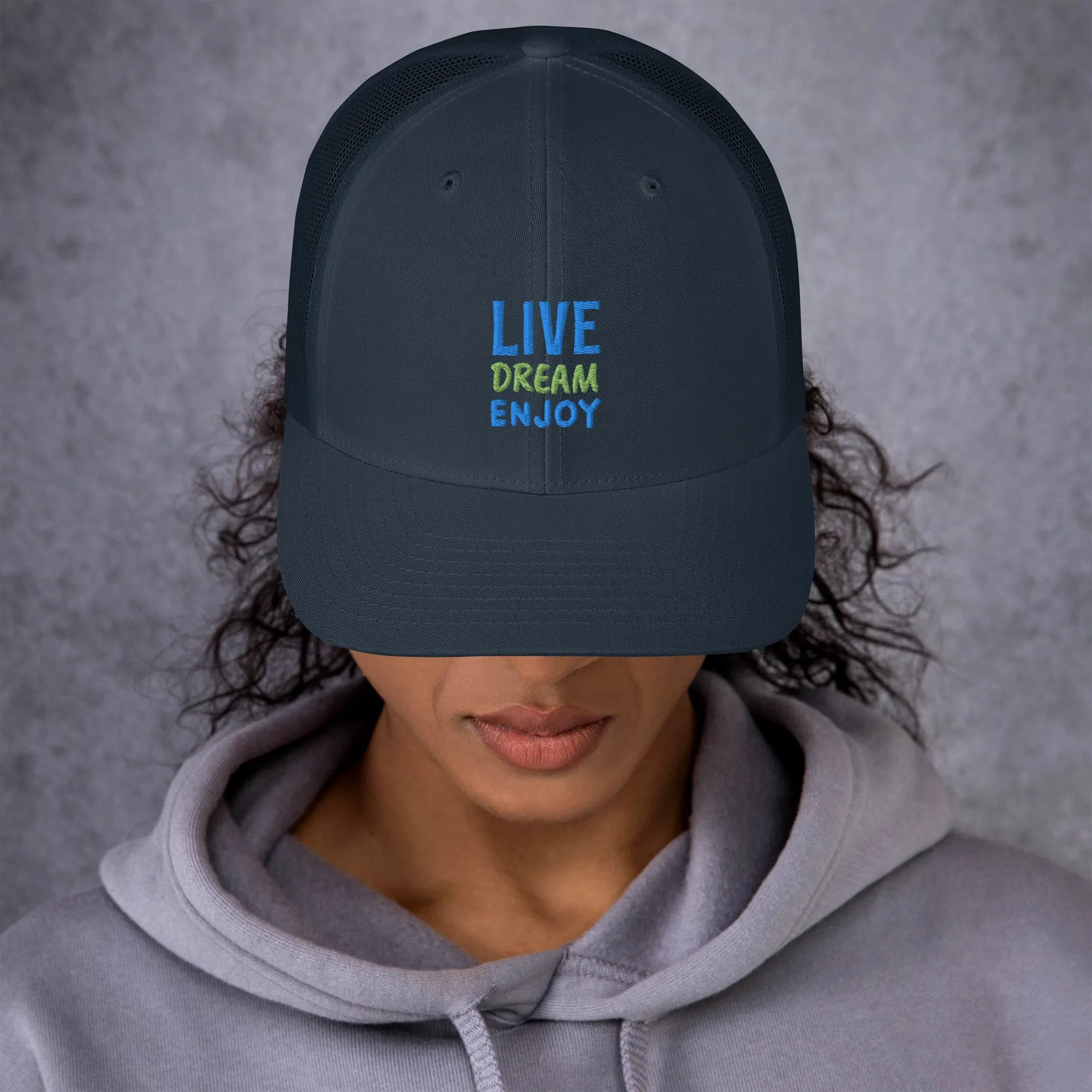Trucker Cap Women (Live, Dream, Enjoy Trucker Cap - Model 002)