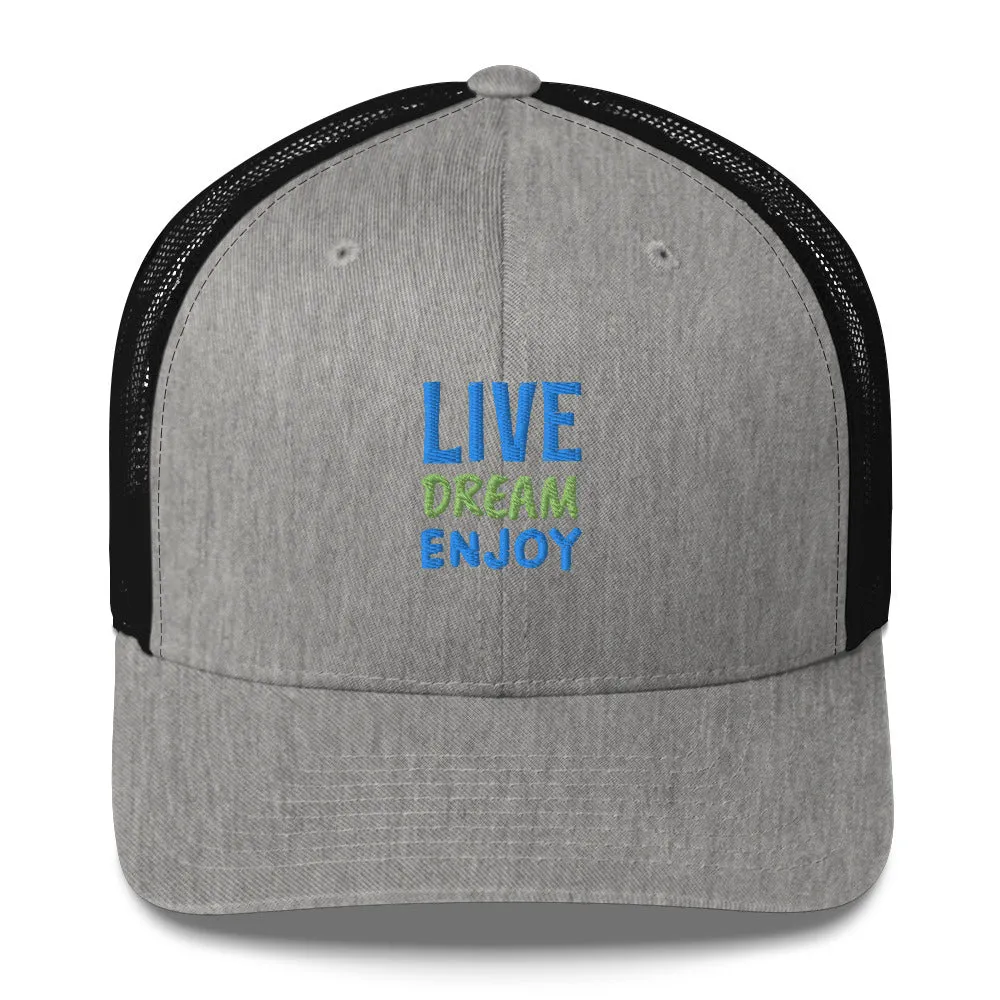 Trucker Cap Women (Live, Dream, Enjoy Trucker Cap - Model 002)